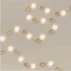 Kate Spade New York x Target 25 Count LED Pearl String Lights Cream Gold nwt